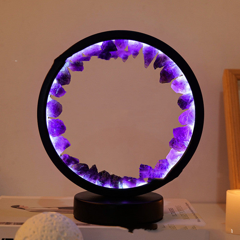 Amethyst Cluster Lamp