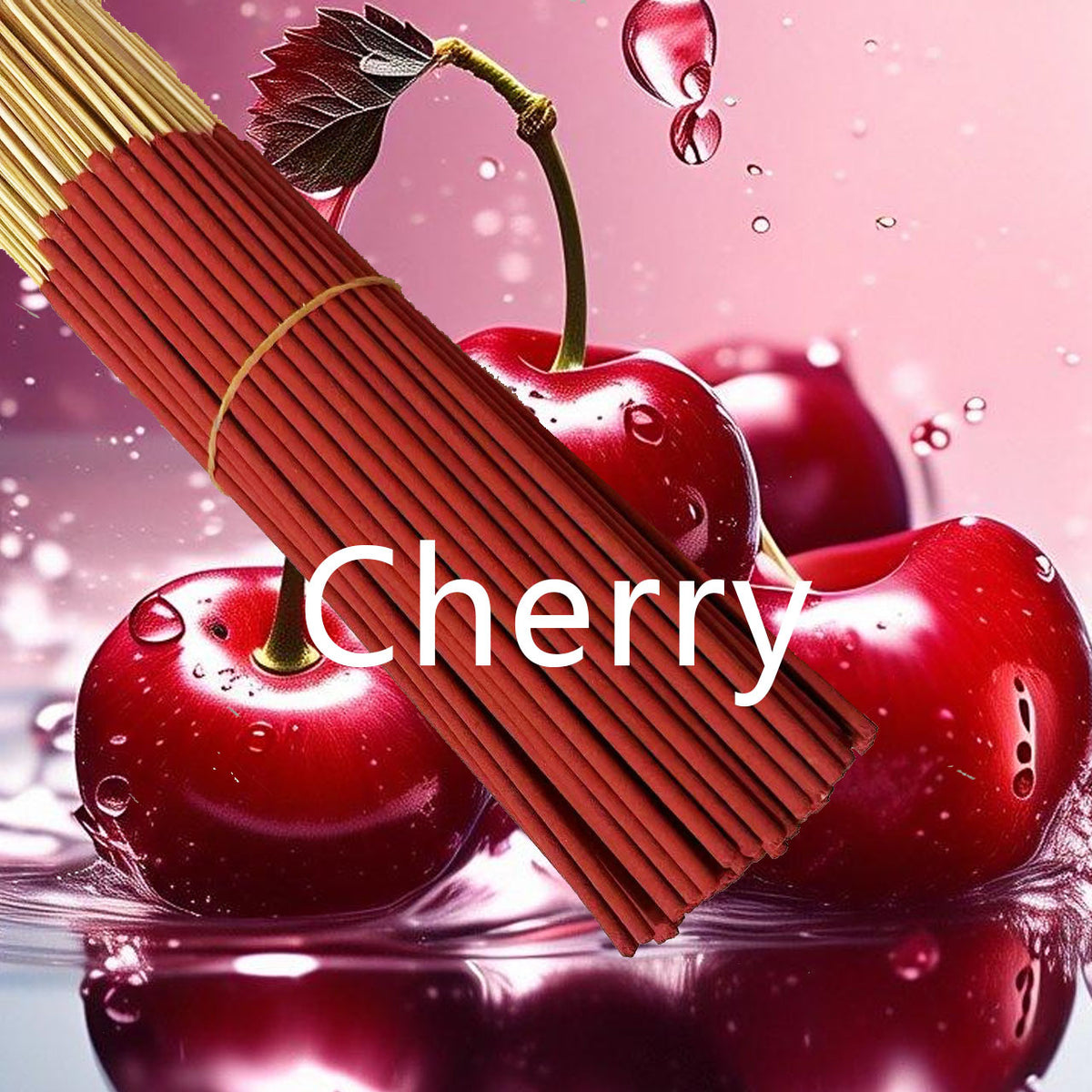Cherry Bamboo Stick Incense, 22 cm
