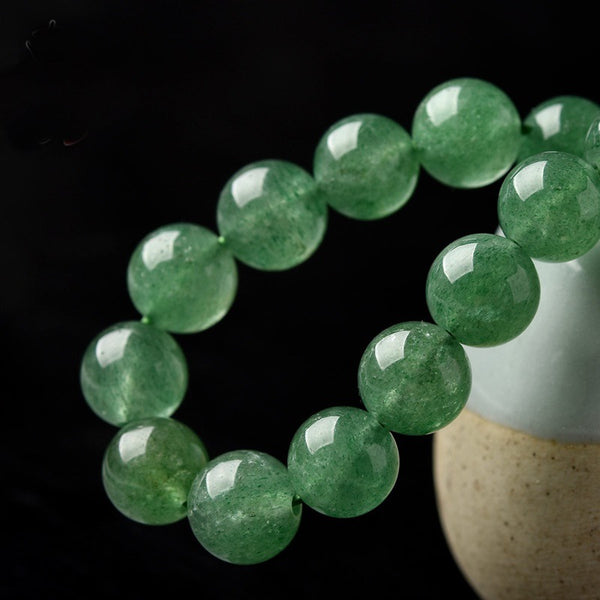 Green Crystal Bead Bracelet