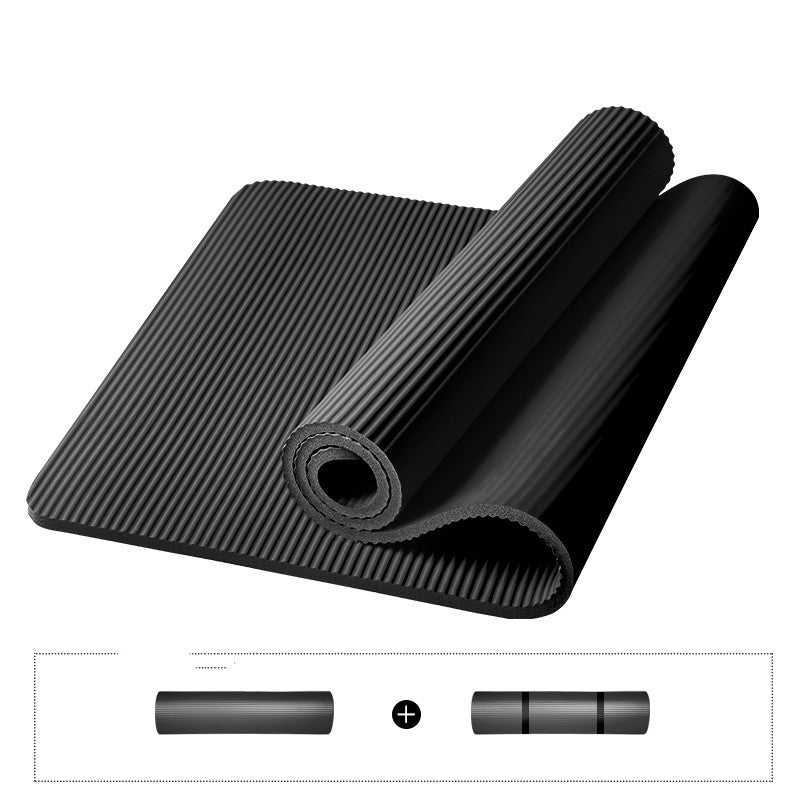 Extra-Wide Exercise Mat - 2black / 185x80cm / 10mm