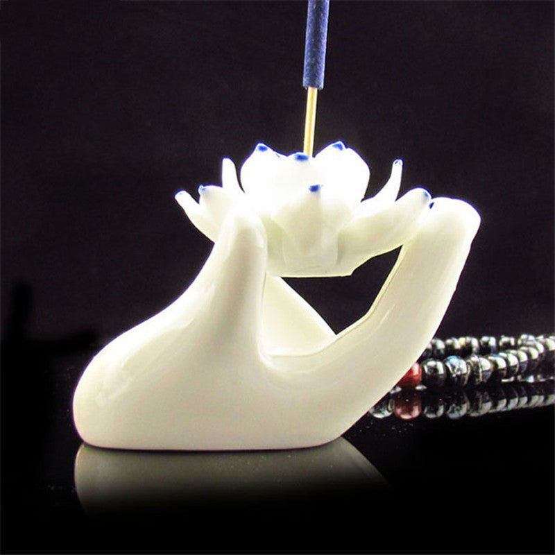 Ceramic Flower Incense Holder
