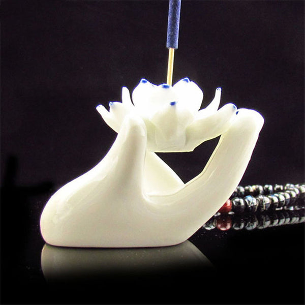 Ceramic Flower Incense Holder