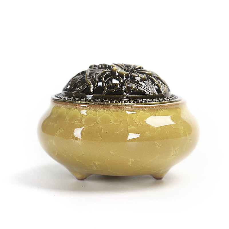 Ceramic Wire-Pattern Incense Burner