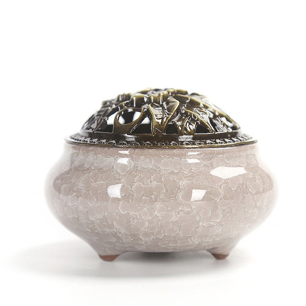 Ceramic Wire-Pattern Incense Burner