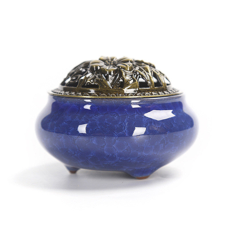 Ceramic Wire-Pattern Incense Burner