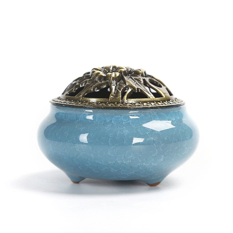 Ceramic Wire-Pattern Incense Burner