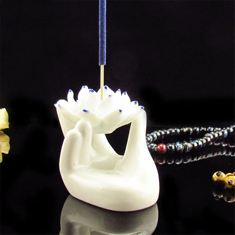 Ceramic Flower Incense Holder