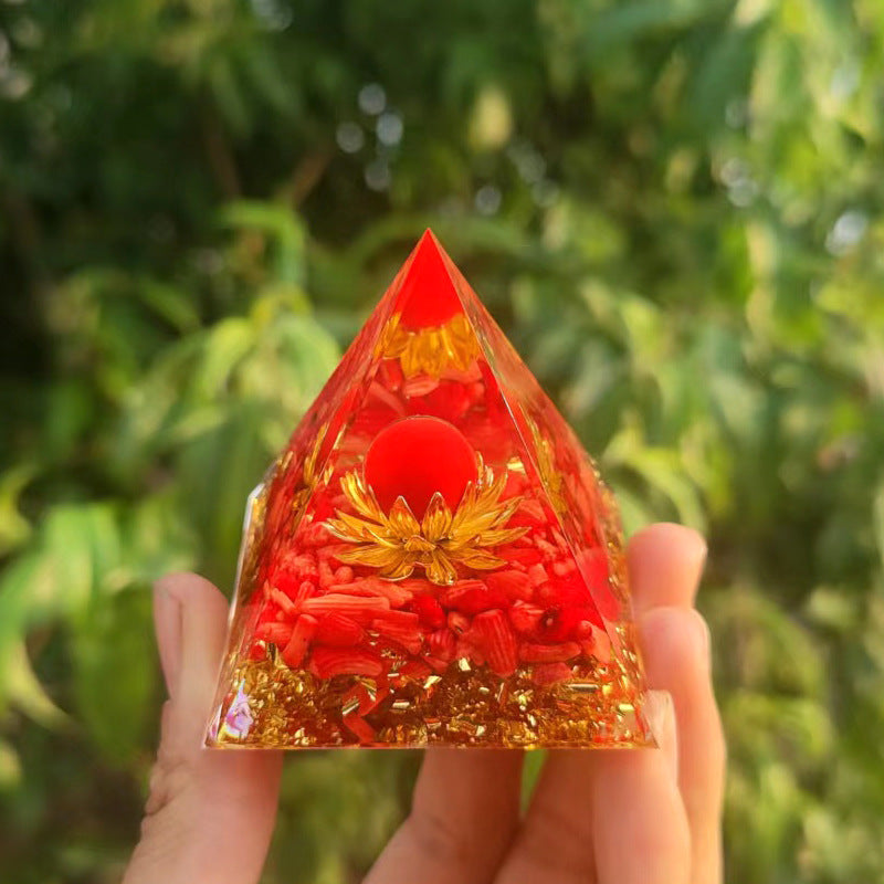 Crystal Ball Pyramid Ornament