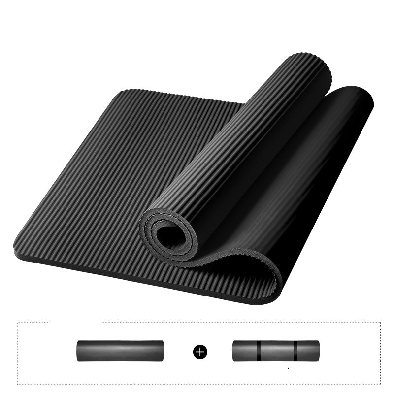 Extra-Wide Exercise Mat - 4black / 185x90cm / 15mm