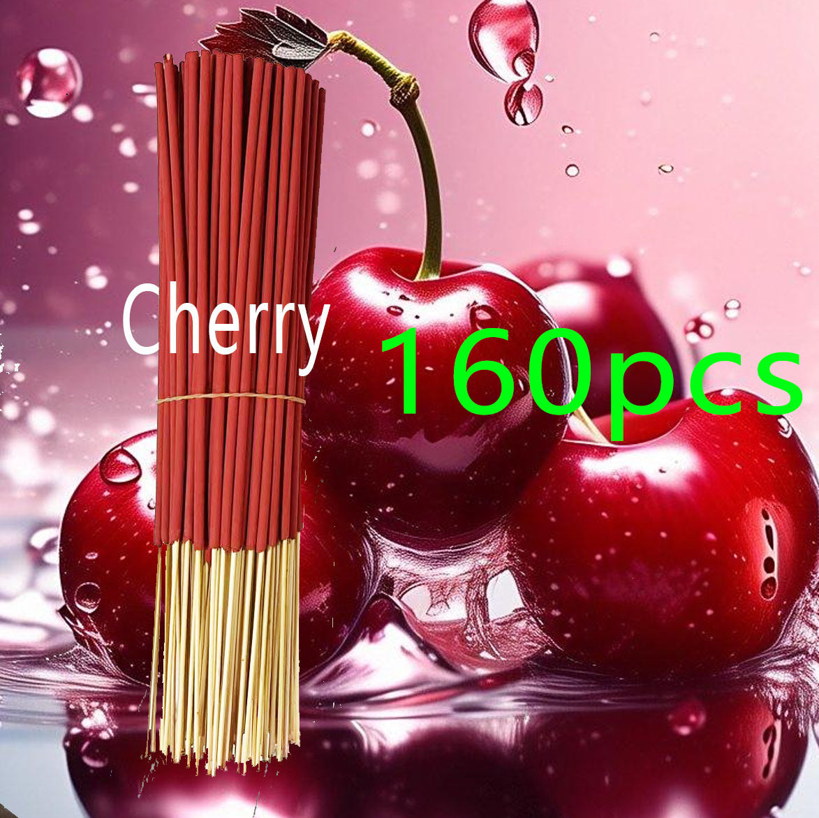 Cherry Bamboo Stick Incense, 22 cm - 160 Pieces