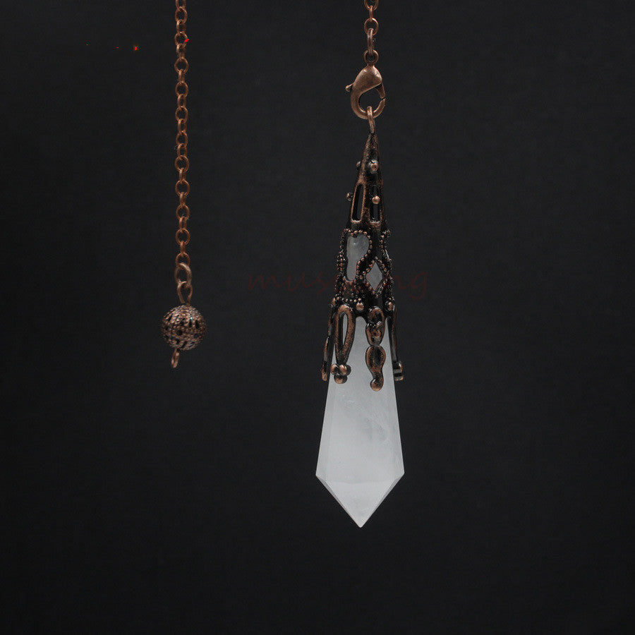 Crystal Pyramid Pendant - White crystal