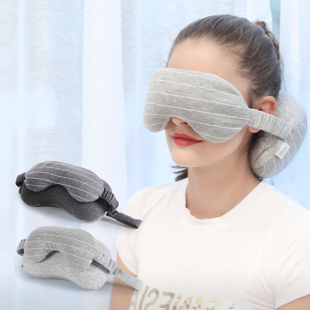 Cotton Eye Mask and Neck Pillow