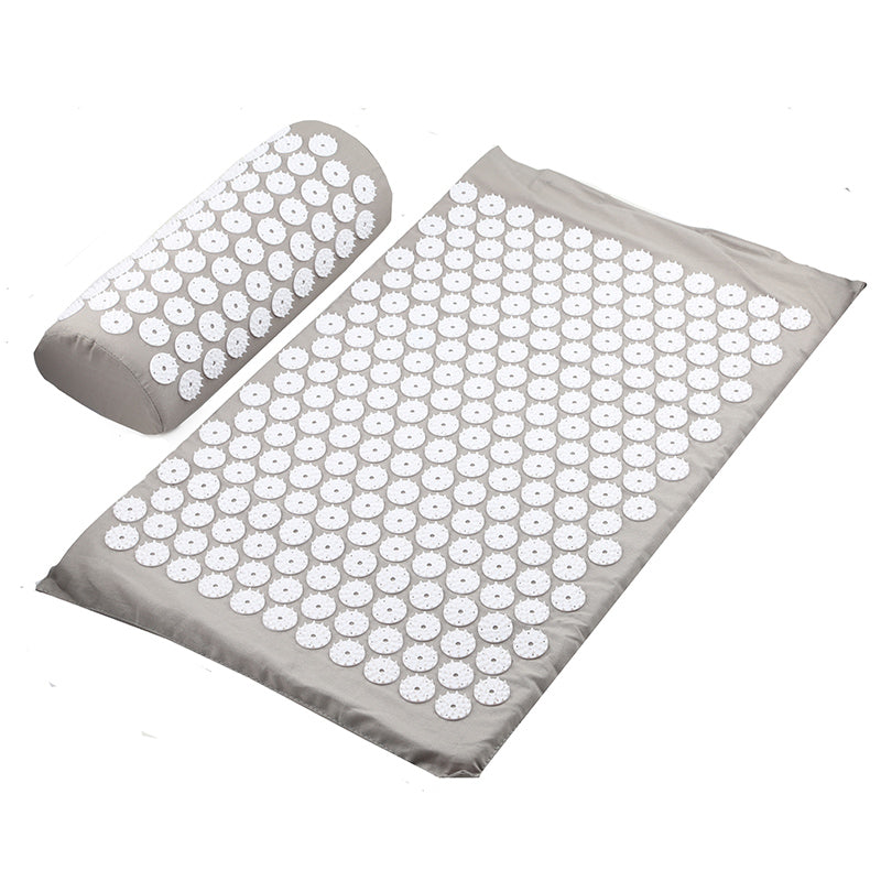 Acupressure Mat and Pillow Set - Grey / 2PCS