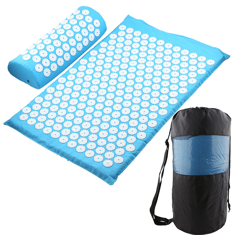 Acupressure Mat and Pillow Set - Sky Blue / 3PCS