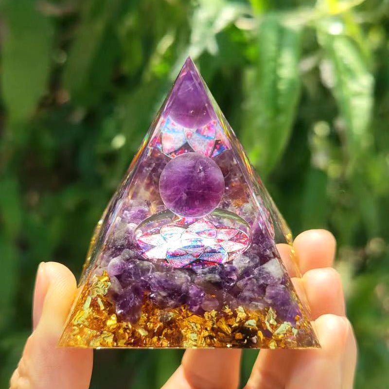 Crystal Ball Pyramid Ornament