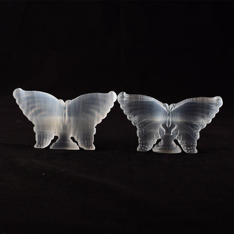 Selenite Butterfly Ornament