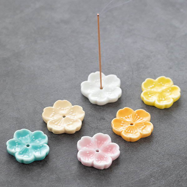 Cherry Blossom Porcelain Incense Holder