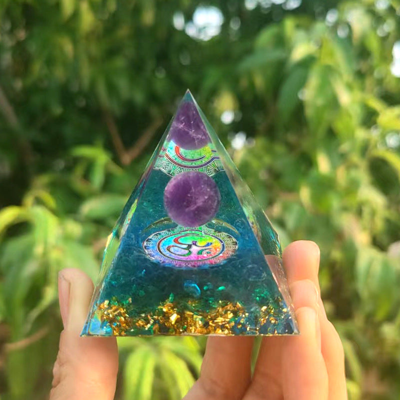 Crystal Ball Pyramid Ornament - 7 Style / 5cm