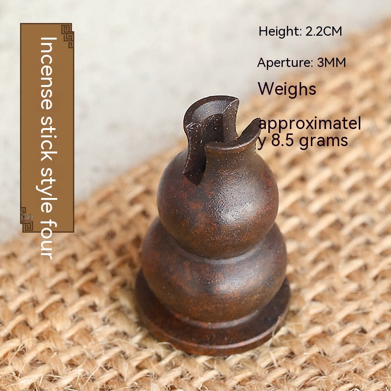 Brass Nine-Hole Incense Holder - Small Calabash Style