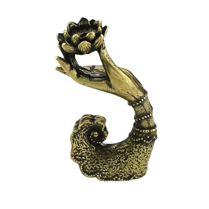 Brass Buddha Hand Incense Holder