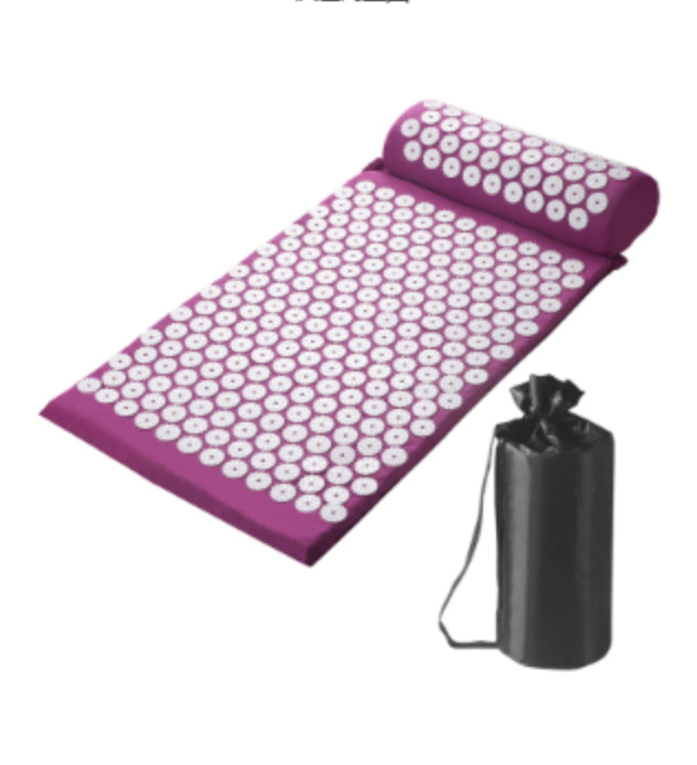 Acupressure Mat and Pillow Set - Purple / 3PCS