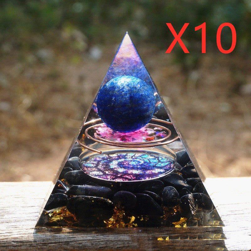 Crystal Chip Resin Pyramid