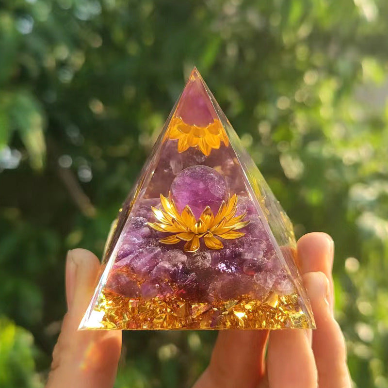Crystal Ball Pyramid Ornament