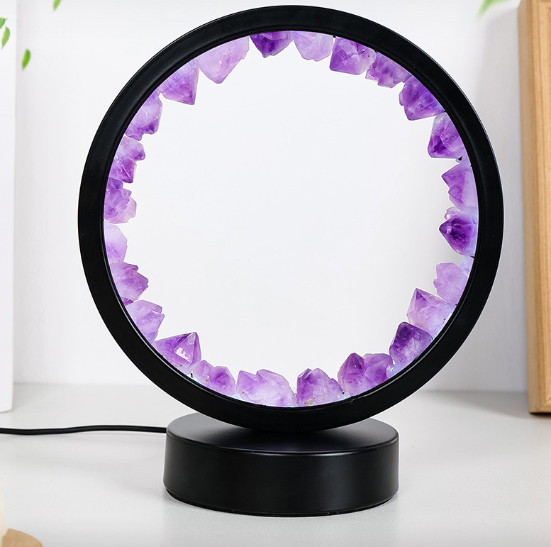 Amethyst Cluster Lamp