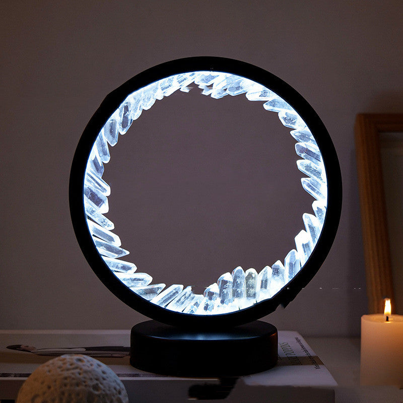 Amethyst Cluster Lamp - Single crystal cold light / USB