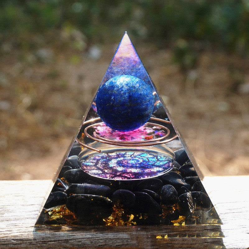 Crystal Chip Resin Pyramid