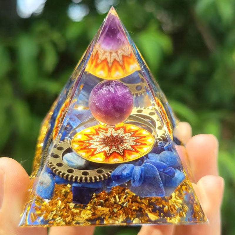 Crystal Ball Pyramid Ornament