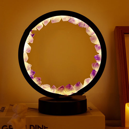 Amethyst Cluster Lamp