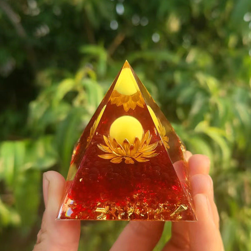 Crystal Ball Pyramid Ornament